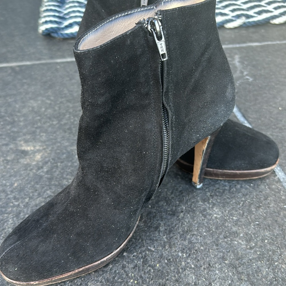 Black Suede Ankle Boots « Stivale » Shoe Boots, Luxury by Luca Luca, Size 10 - Picture 12 of 13